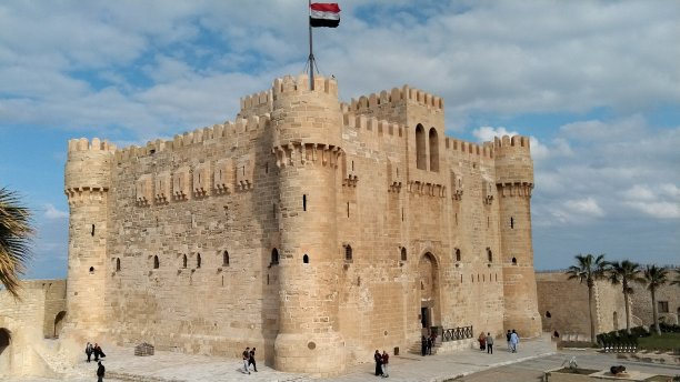 埃及亚历山大卡特贝城堡图片下载