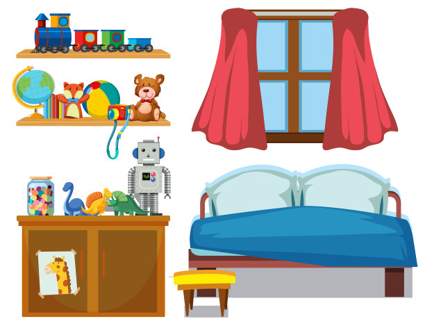 卧室元素套装图片下载