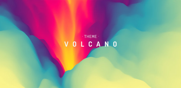 火山喷发熔岩。抽象的背景。现代模式。矢量插图设计。图片下载