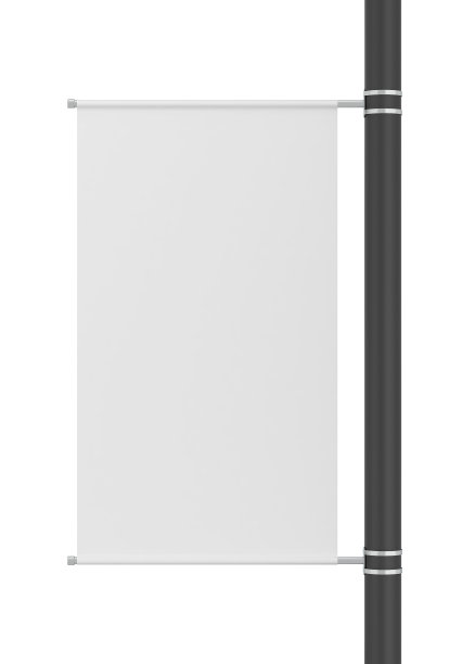 空白杆横幅模型图片下载