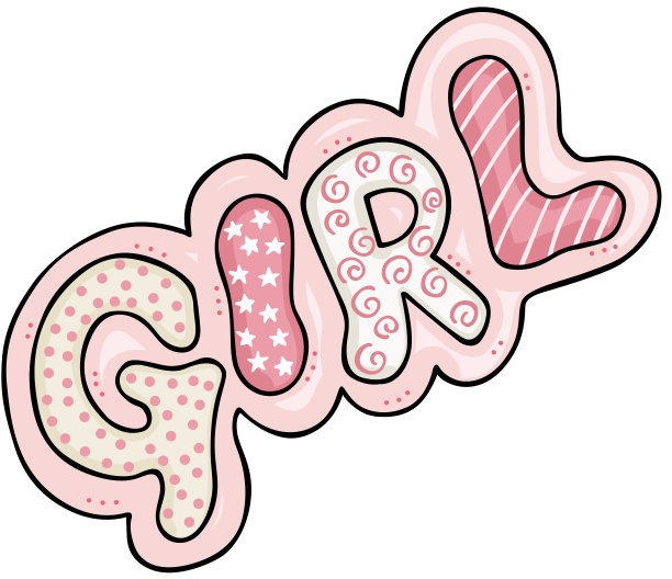 宝贝女孩文字艺术图片下载