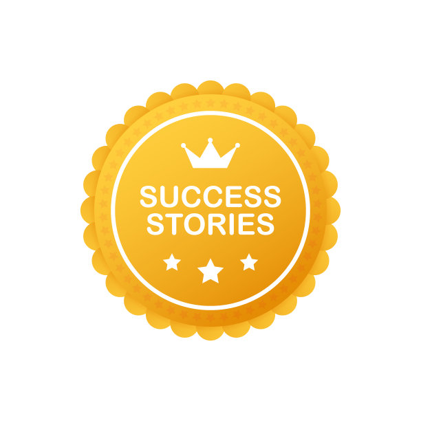 成功的故事，现实的金织物奖丝带。矢量插图。图片下载