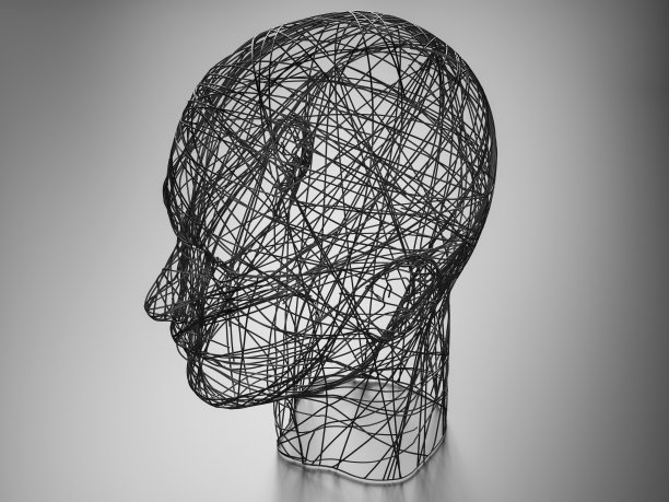 头部形状的金属丝图片下载