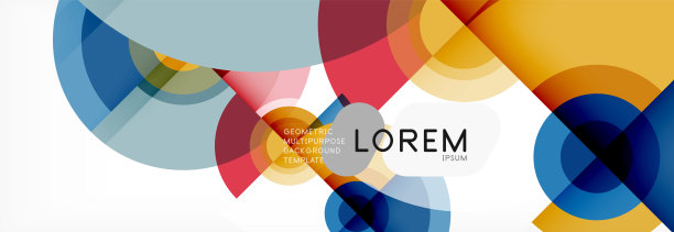 圆形抽象背景与三角形形状的现代设计，封面，模板，小册子，传单。图片下载