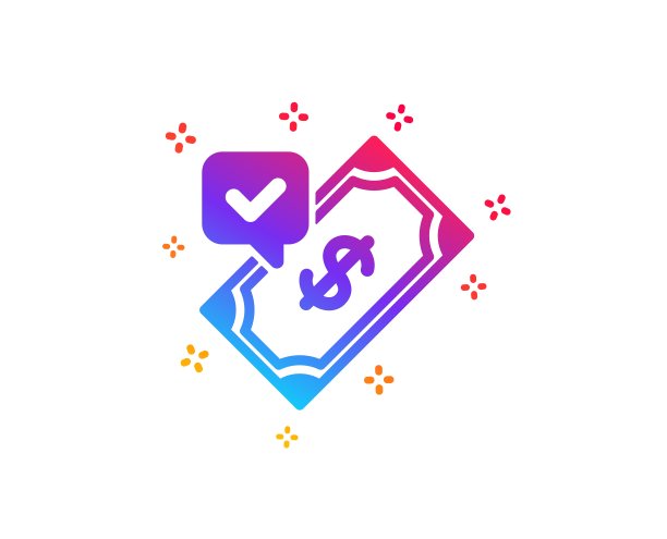 已接受付款图标。美元符号。向量图片下载