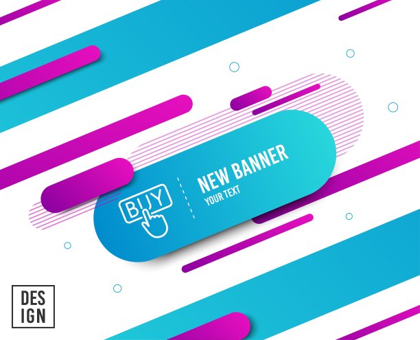 点击购买线图标。网上购物的迹象。向量图片下载