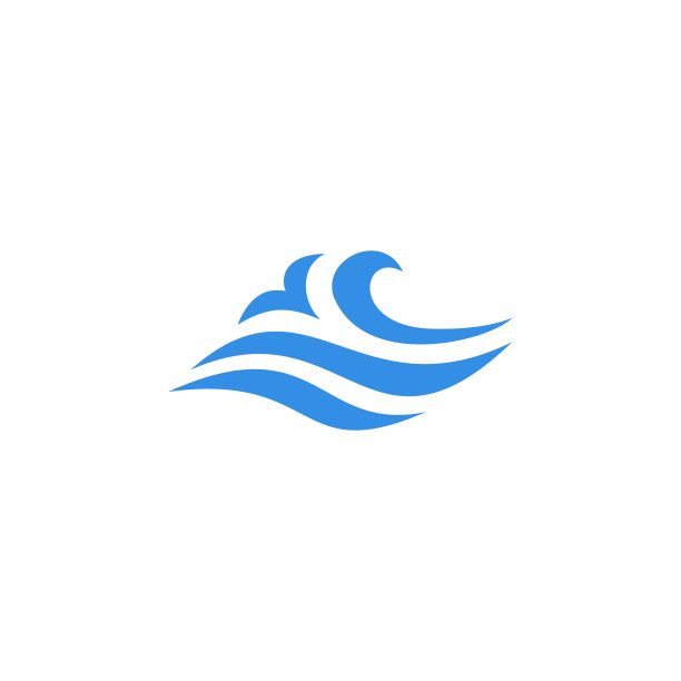 浪水海矢量图标插图图片下载