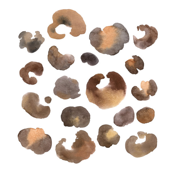 水彩豹斑点。图片下载