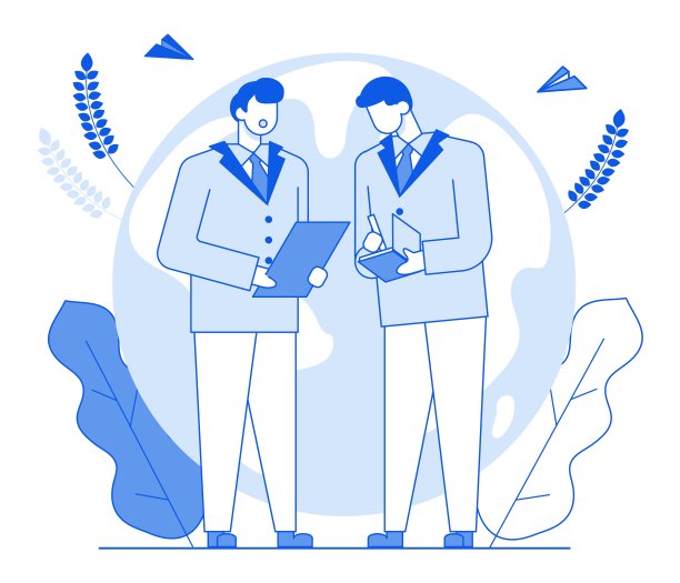 现代卡通平线人物说话，细轮廓式插图。概括人物商务谈话，老板与职员讨论谈话，工作讨论图片下载