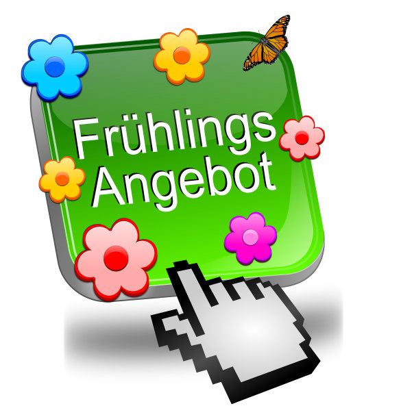 弹簧提供按钮与光标-在德国- 3D插图图片下载