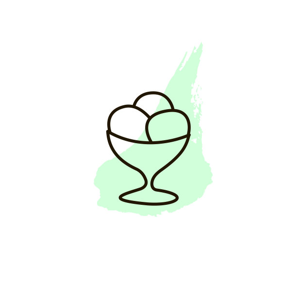 手绘冰淇淋在涂鸦风格与油漆污点。矢量插图适合海报，贺卡和模板。图片下载