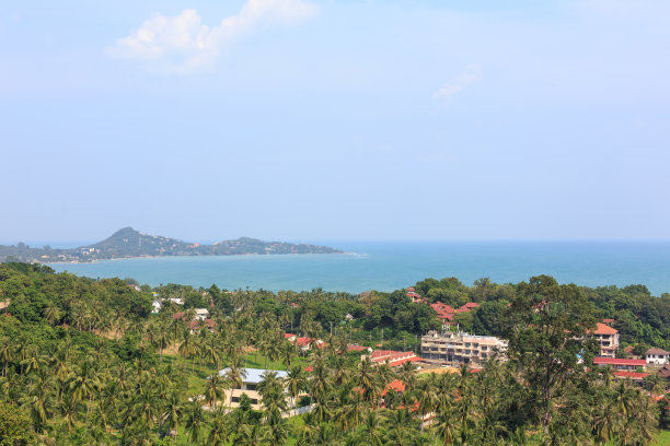 热带岛屿的鸟瞰图图片下载