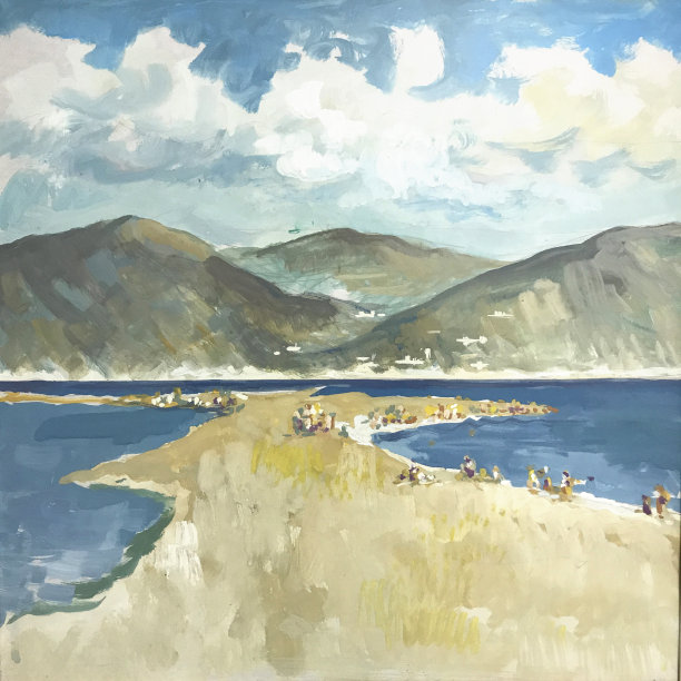 明媚晴天的图画素材图片