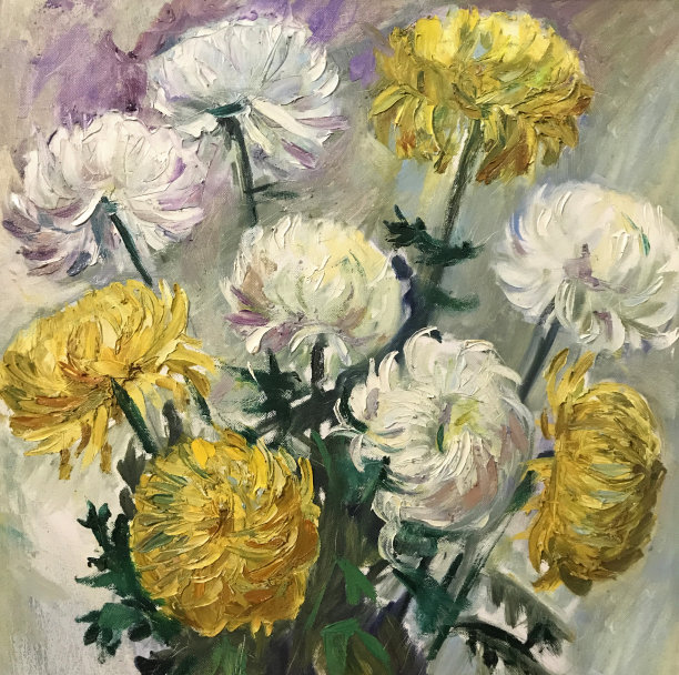 明媚的晴天，白色的金色雏菊图片下载