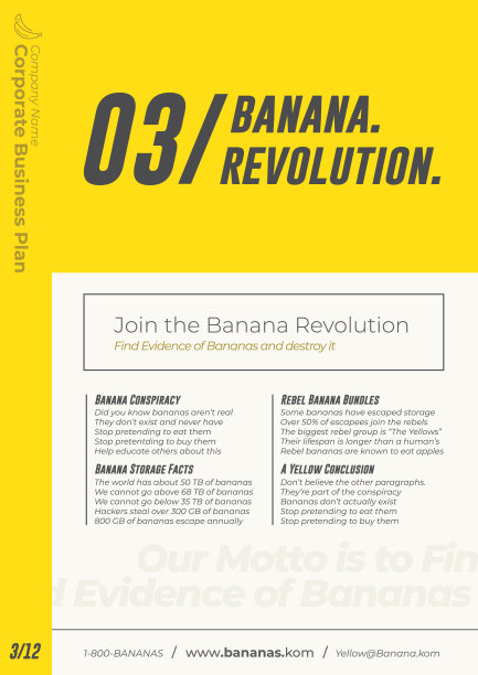 黄色的商业计划和策略封面图片下载