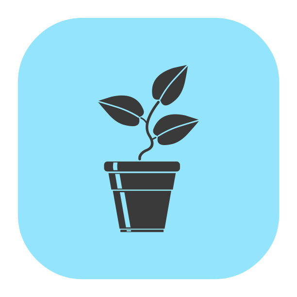 盆栽植物图标插图矢量图片下载