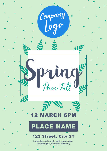 春天传单背景图片下载