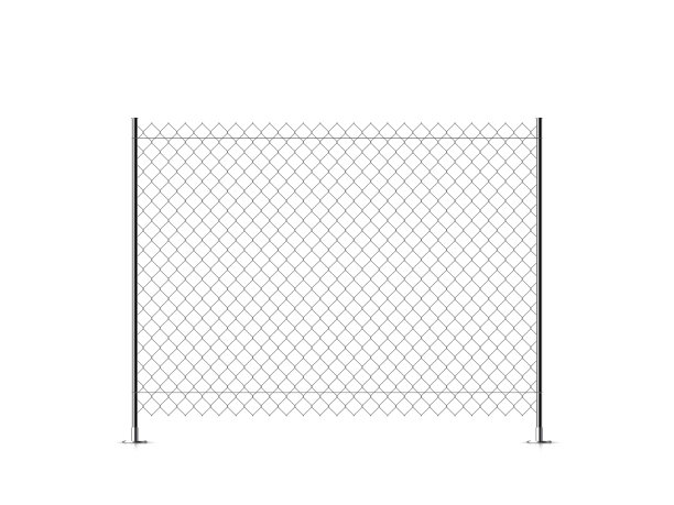 逼真的金属铁链围栏。图片下载