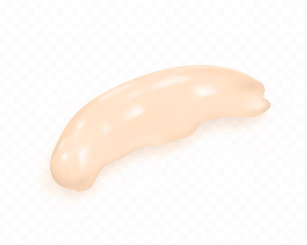 化妆品涂抹，逼真的奶油或乳液质地，凝胶斑点孤立在白色背景。矢量插图为您的设计。图片下载