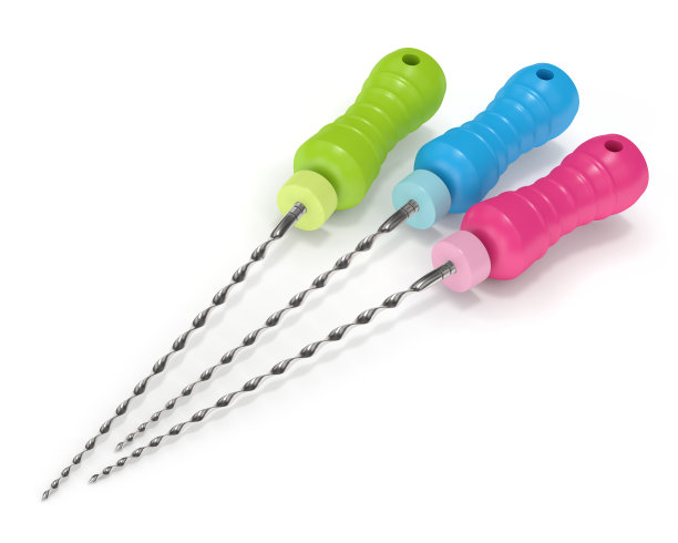 牙髓锉在白色的3d渲染图片下载