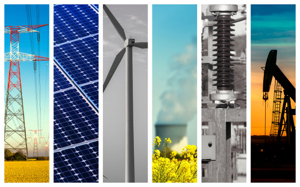 全景拼贴的动力和能源概念和产品图片下载