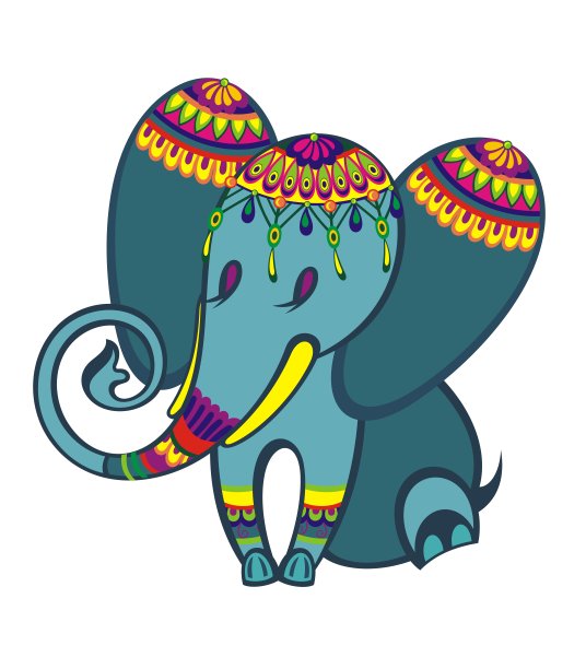 可爱的大象。图片下载