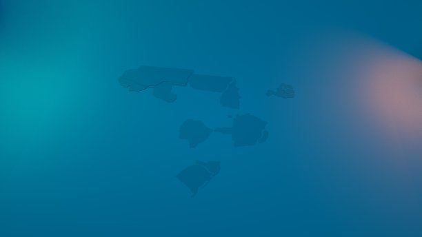 新兴的3D巴西地图与国家图片下载