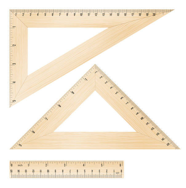 尺子和三角形图片下载