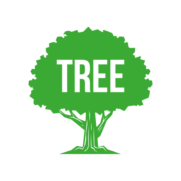 一棵树的标志，应用于教育、家庭、医学等领域图片下载
