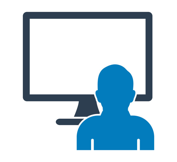 计算机用户图标。平面型矢量EPS。图片下载