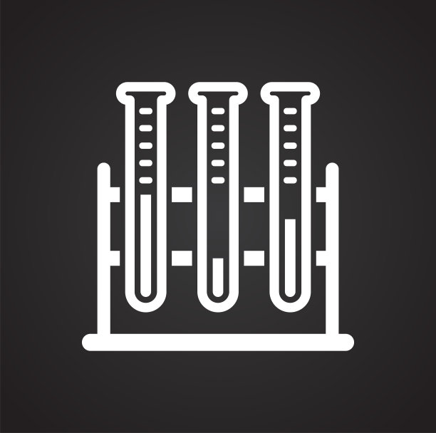 化学玻璃器皿图标的背景为图形和网页设计。简单的矢量信号。网站按钮或手机应用的互联网概念符号。图片下载
