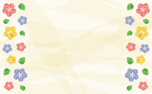 木槿水彩背景图片下载