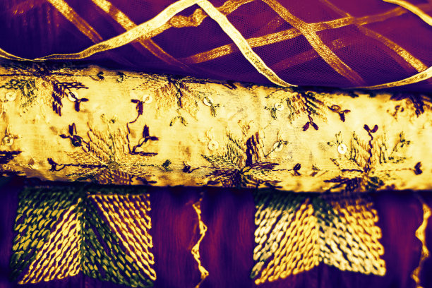 传统的印度织物图案。图片下载