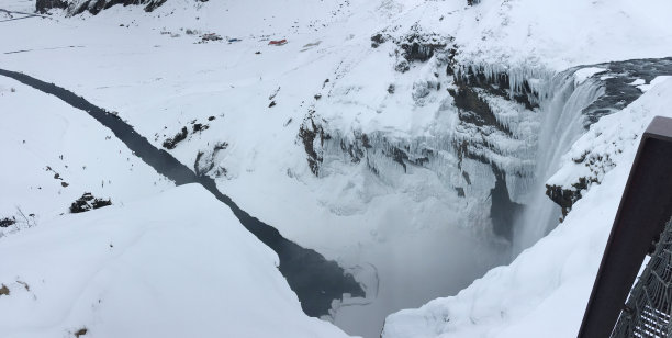 全景从斯科加佛斯和河流图片下载