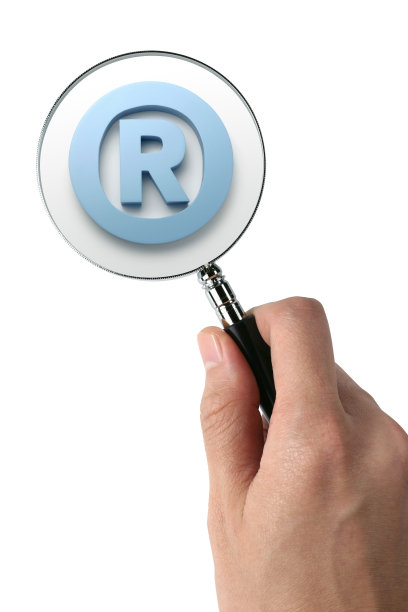 手拿放大镜看注册标志图片下载