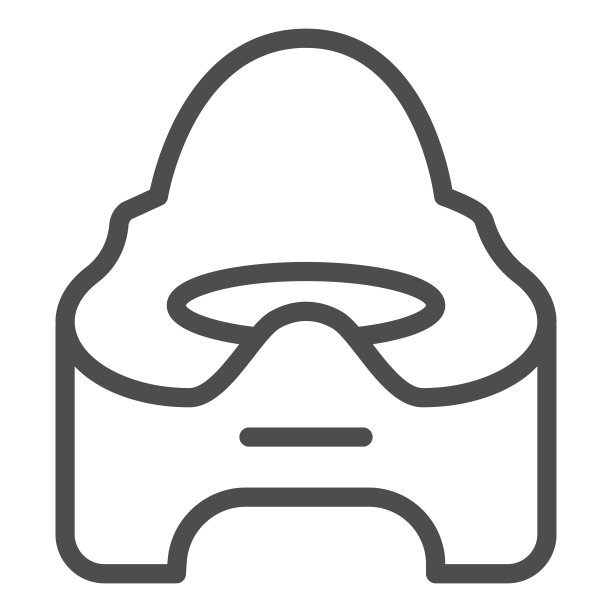 婴儿便盆线图标。婴儿厕所矢量插图孤立在白色。儿童壶轮廓风格设计，设计为web和应用程序。Eps 10。图片下载