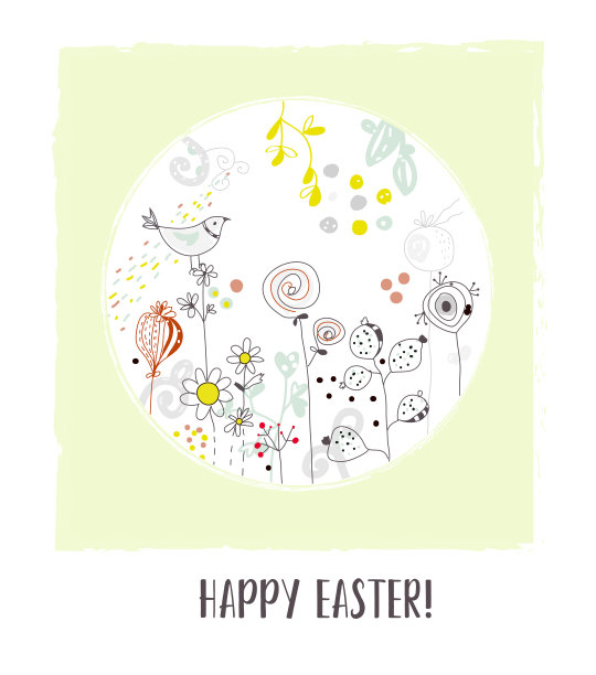 复活节快乐贺卡插图图片下载