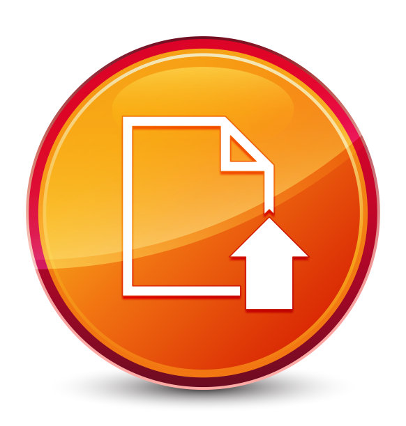 上传文件图标特殊的透明橙色圆形按钮图片下载