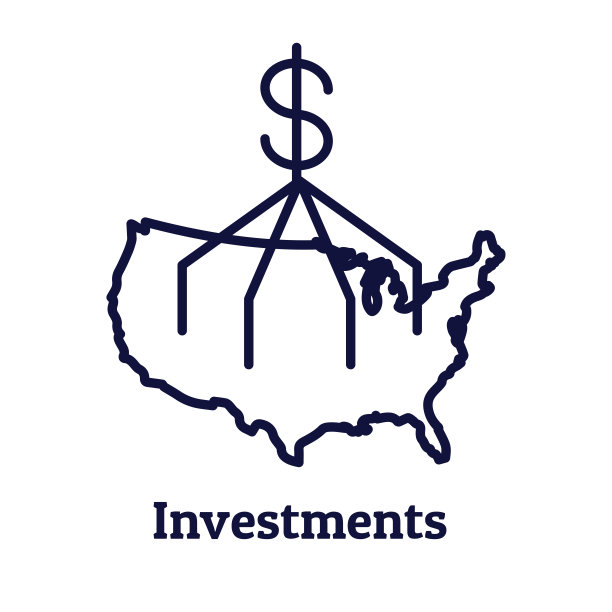 退休投资和股息收入，共同基金，IRA图标设置图片下载