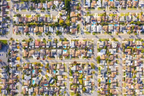 加州房屋的天线图片下载