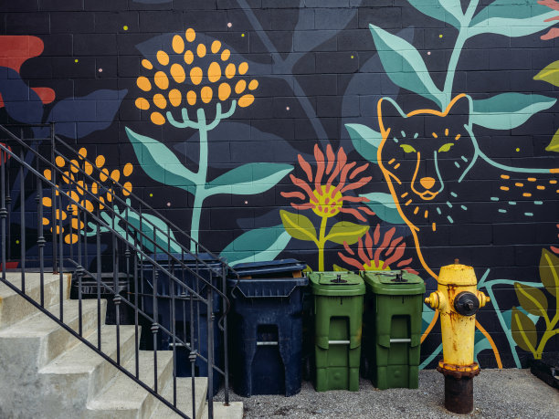 联排别墅壁画图片下载