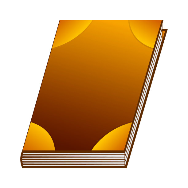 关于你的设计，游戏，网页的棕色和黄色书孤立的白色背景。孤立的设计元素。矢量插图。图片下载