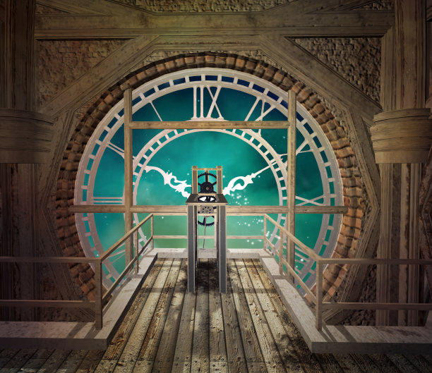 蒸汽朋克时钟背景图片下载