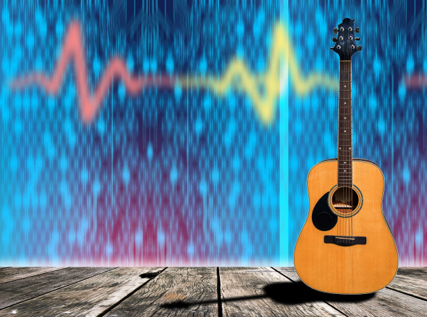 闪闪发光的木吉他背景剪辑路径图片下载