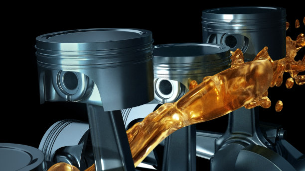 3d插图的汽车发动机与润滑油修理。润滑机油的概念图片下载