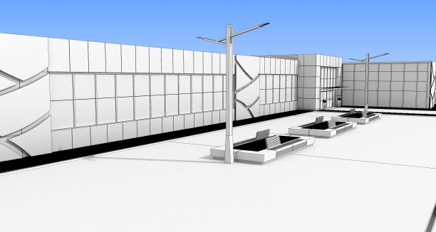 室外商场3d渲染图片下载