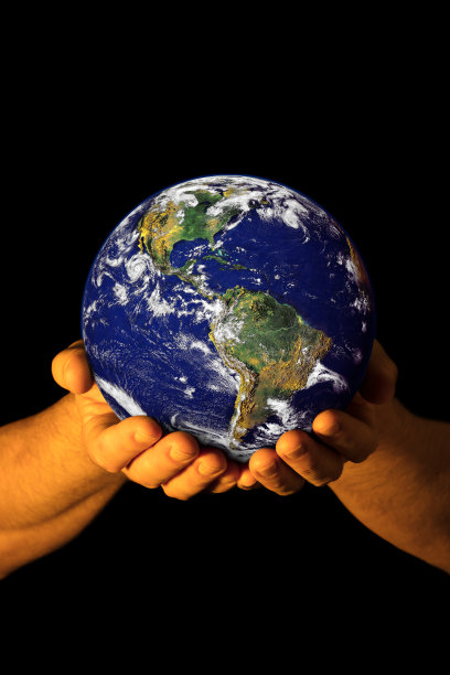 手握着地球，北美可见图片下载