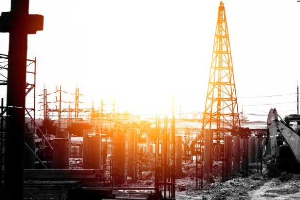 建筑工地剪影图片下载