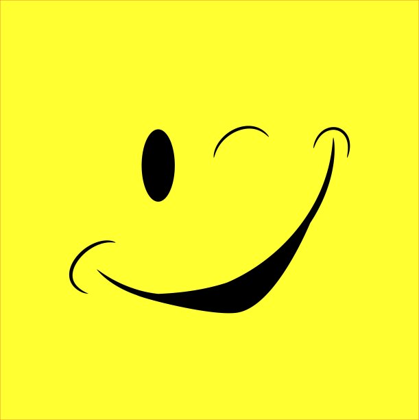 微笑黄色模板设计插图图片下载