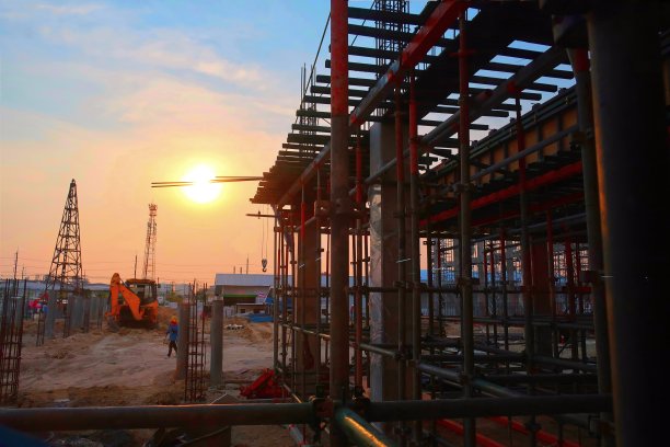 建筑工地剪影图片下载